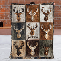 Love Hunting Custom Blanket – Personalized Name – Gift for Hunter, Hunting Lover
