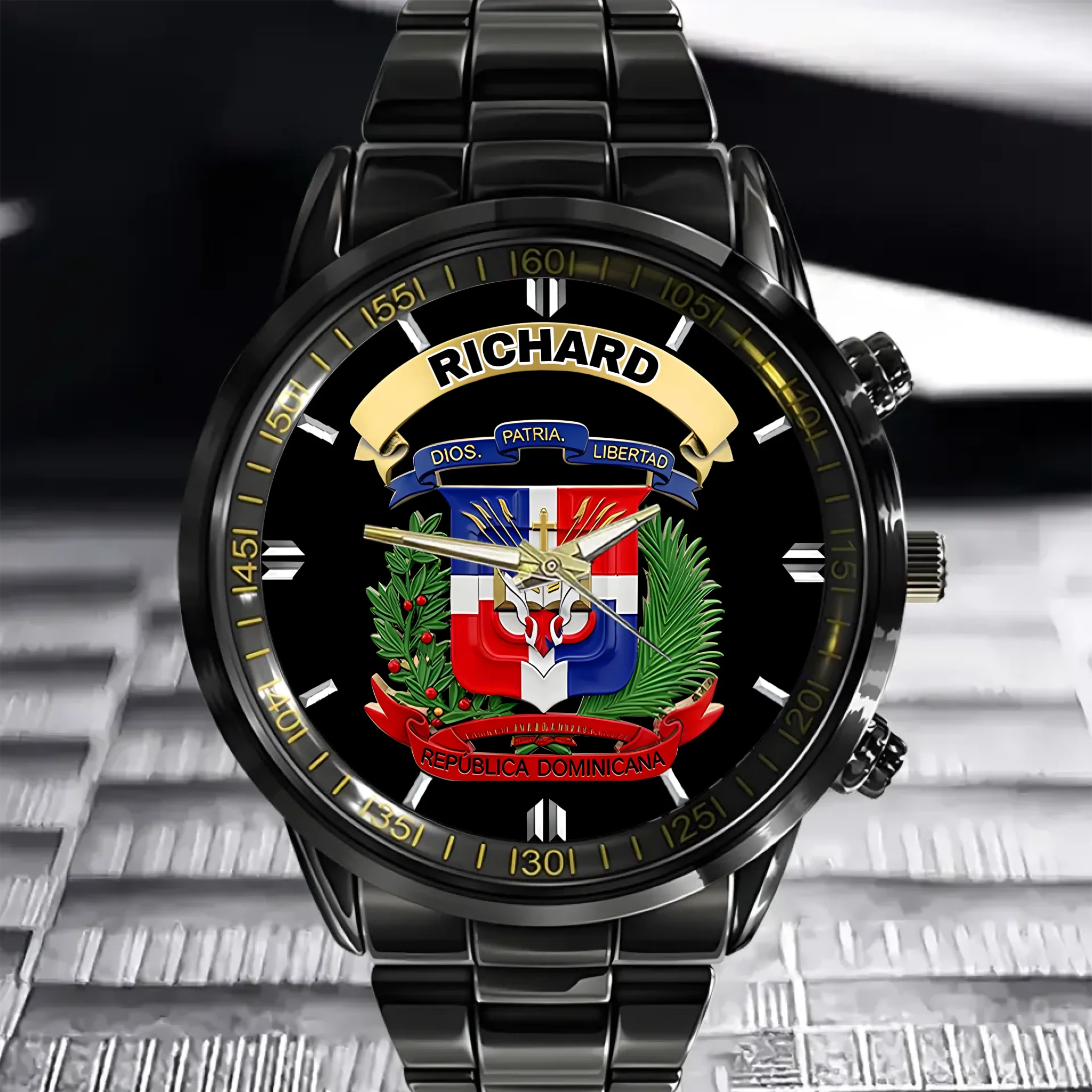 Proud Dominican Customized Watch – Personalized Name - Gift For Him/Her, Expats