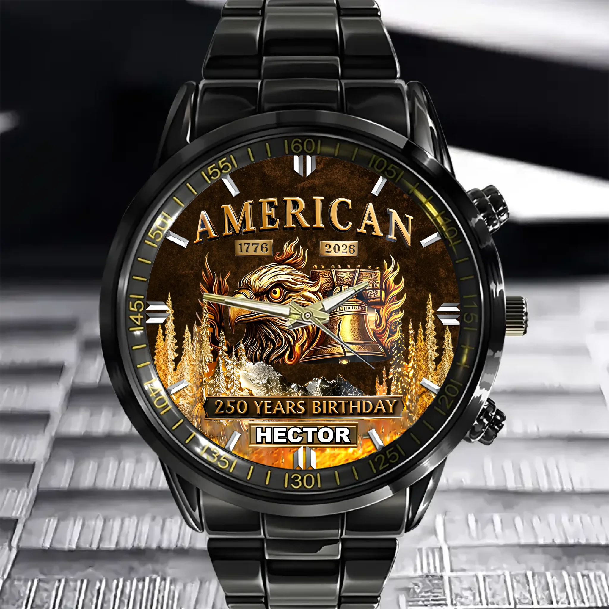 250 Years Birthday Customized Watch - Personalized Name - Memento Gift