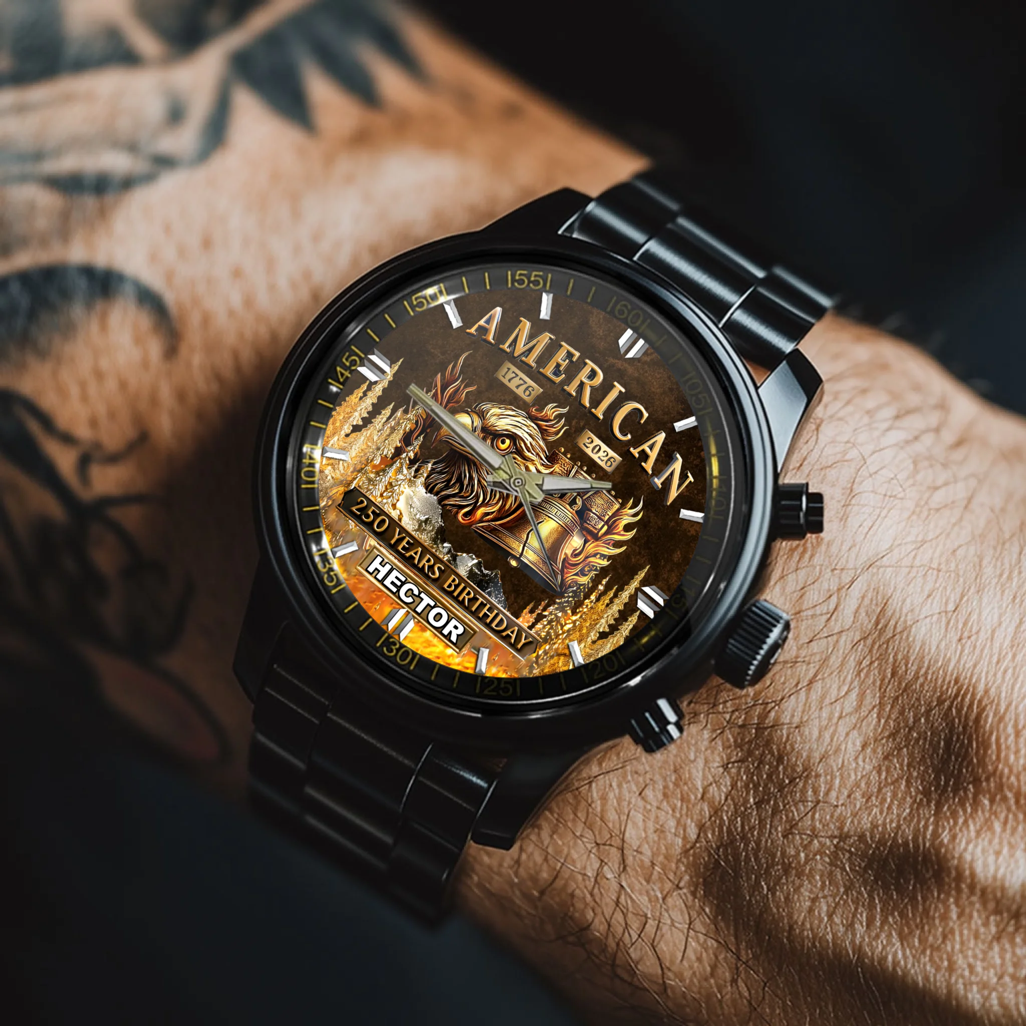 250 Years Birthday Customized Watch - Personalized Name - Memento Gift