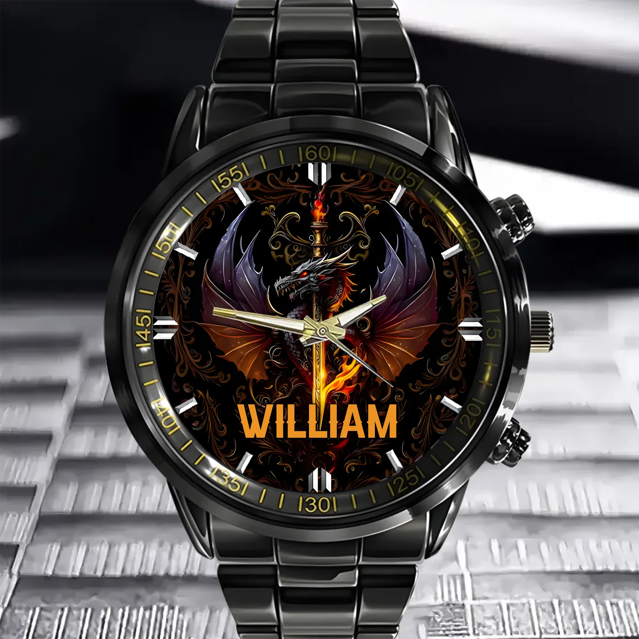 Heart Of A Dragon Customized Dragon Watch - Personalized Name - Gift For Dragon Lovers