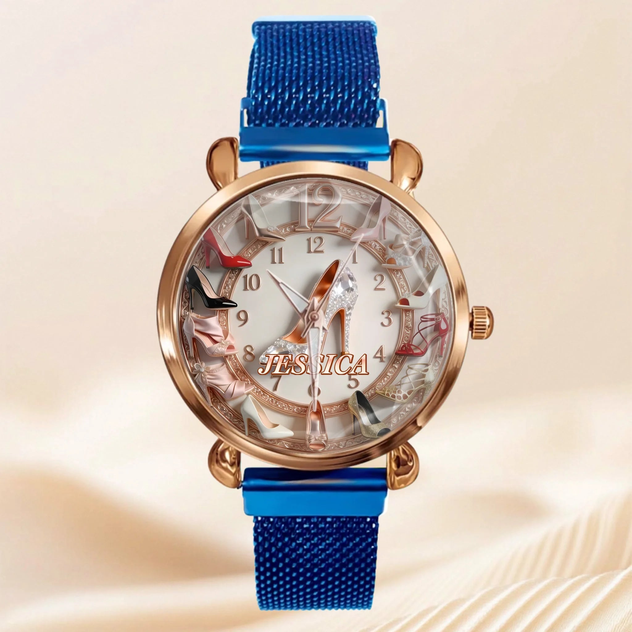 High Heel Shoes Themed Watch – Personalized Name – Gift for Wife, Girlfriend, Besties