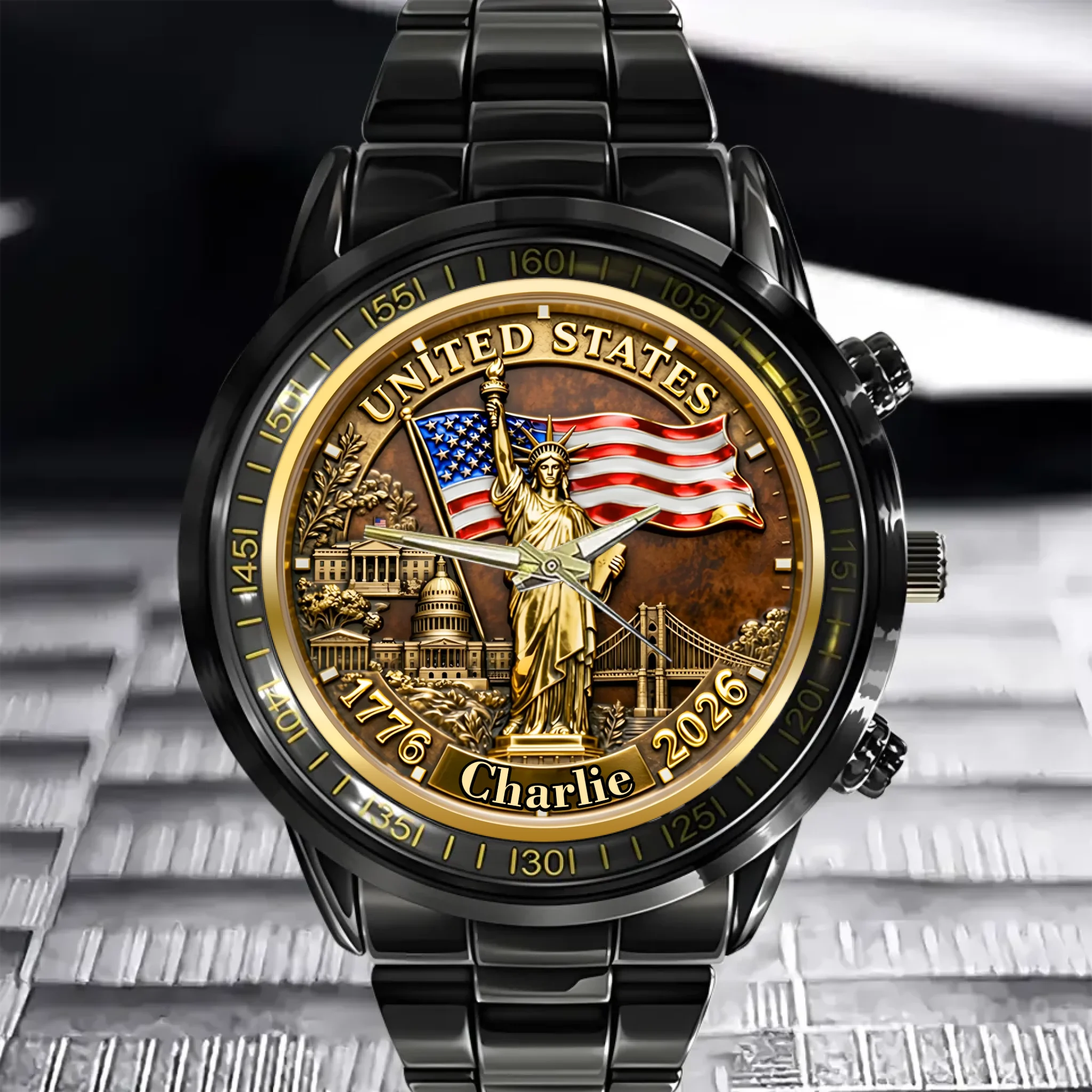 250th Anniversary Customized Veteran Watch - Personalized Name - Gift For Veterans, Soldiers