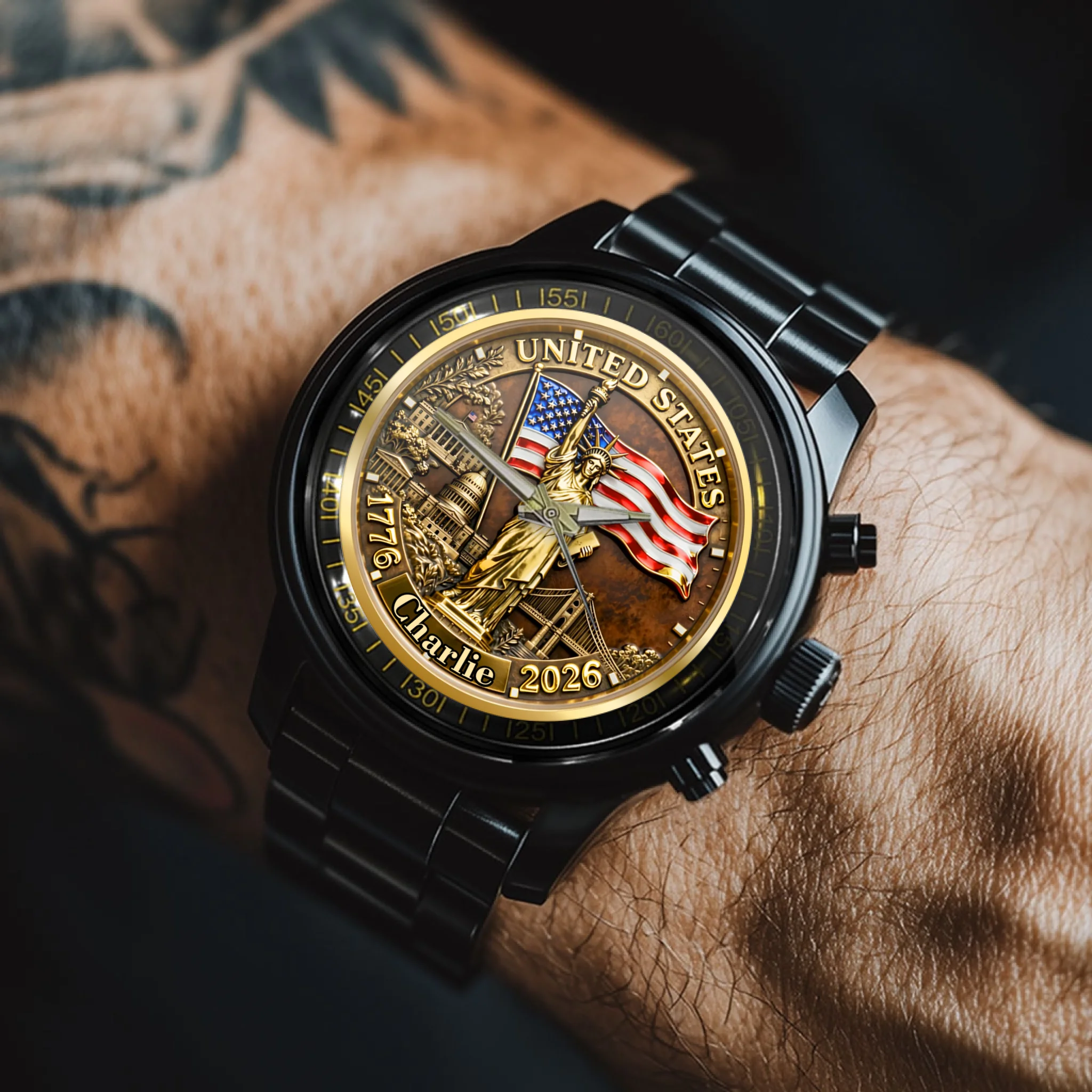 250th Anniversary Customized Veteran Watch - Personalized Name - Gift For Veterans, Soldiers