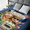 Baby Let's Go Camping Customized Old Couple Blanket - Personalized Name - Gift For Him / Her, Couples