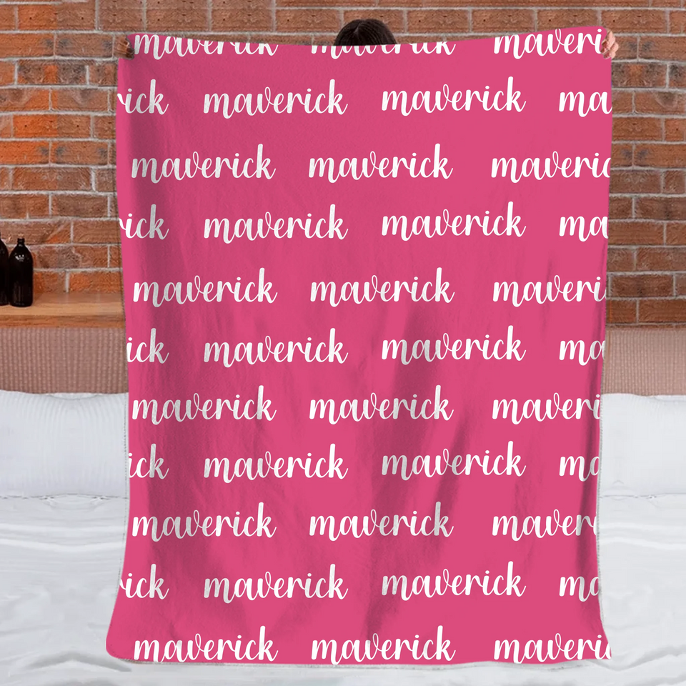 Personalized Name Custom Blanket for Baby, Kids, Youth Or Adult