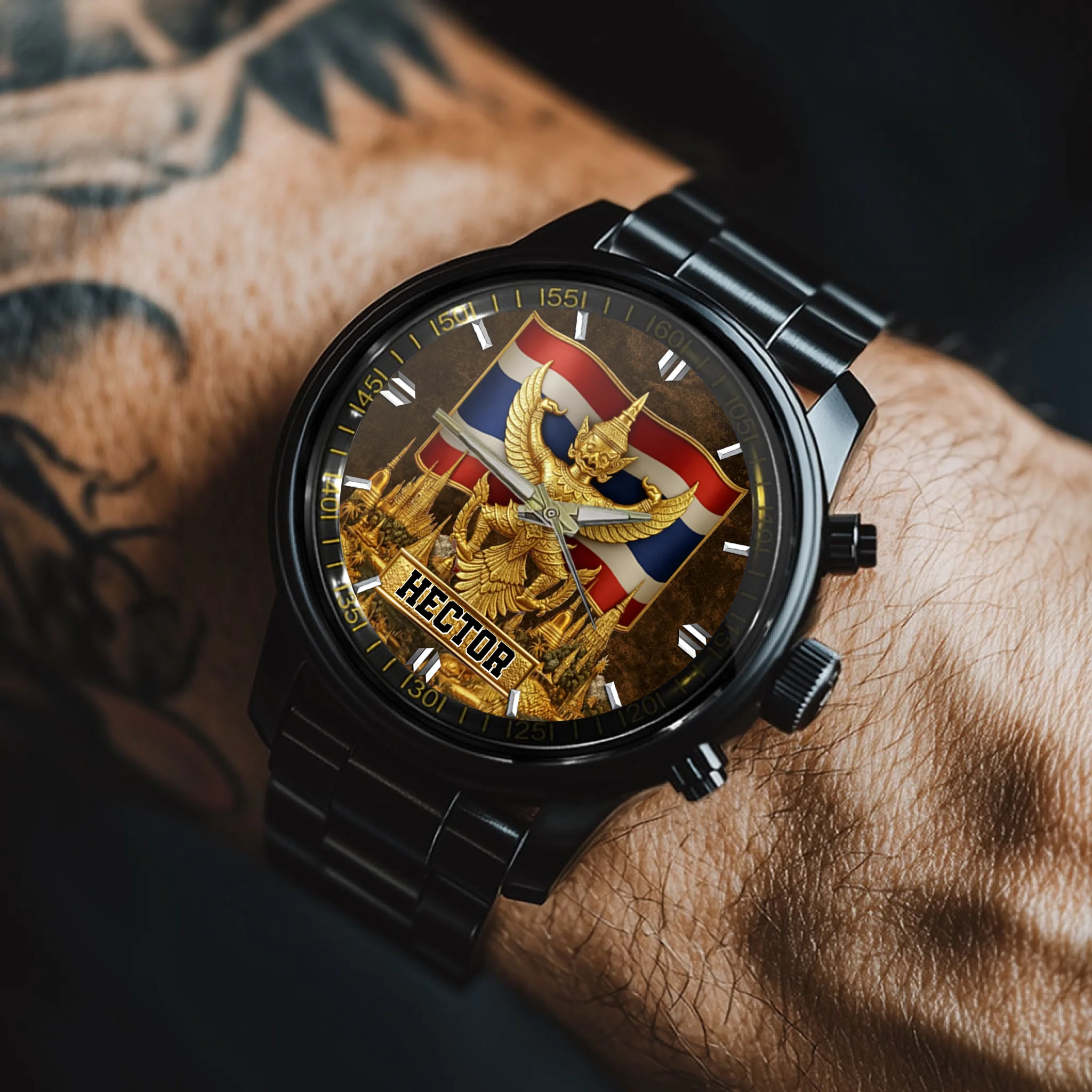 Proud Thailand Custom Watch - Personalized Name - Gifts for Expats, Friends