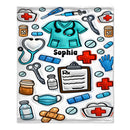 Nurse Accent Customized Blanket – Personalized Name – Commemorative Gift For Nurses