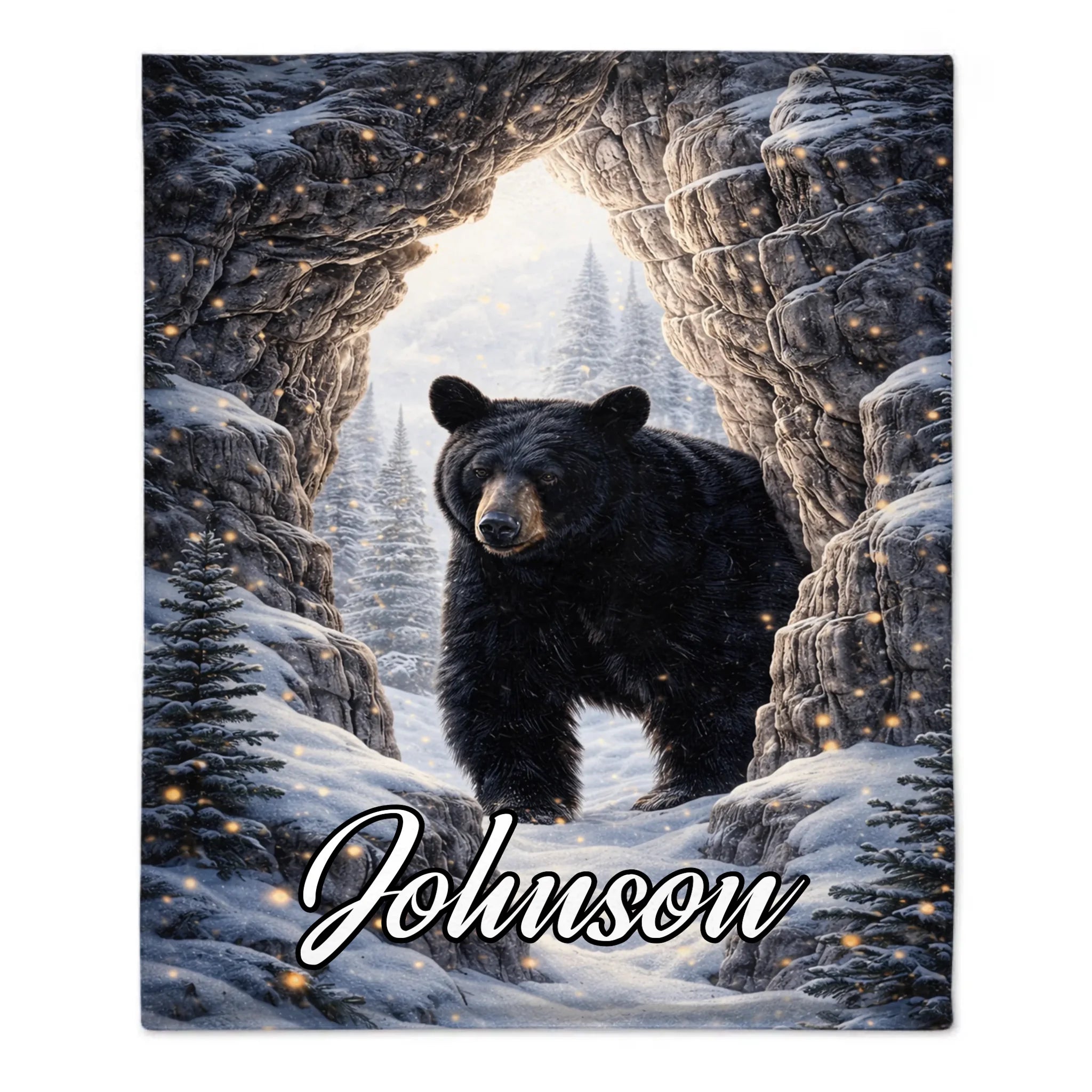 Bear Canyon Quest Area Customized Blanket - Personalized Name - Gift For Bear Lovers, Adventure Enthusiast, Friends