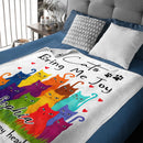 Cats Bring Me Joy Humans Make My Head Hurt - Personalized Name Blanket - Gift For Cats Lovers, Cats Owners