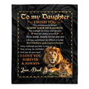 Customized Lion-patterned Letter Blanket - Personalized Title and Names - Gifts For Dad, Son, Daughter, Grandson, Granddaughter