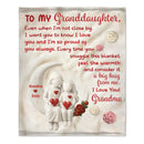 Customized Love Letter Blanket for My Granddaughter - Personalized Signature, Names - Gift for the Granddaughter