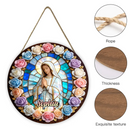 Protected Customized Decorative Wooden Doorplates - Personalized Door Sign with Name - Faith-based Christian Gift