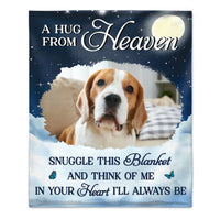 Pet Memorial Sympathy Custom Photo Quilt Blanket – Personalized Text and Photo – Sympathy Gift for Dogs, Cats, Pets