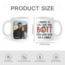 I Promise To Still Grab Your Butt Even When We’re Old And Wrinkly - Personalized Photo And Name - Romantic Gift for Couples, Husband/Wife, Boyfriend/Girlfriend