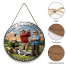 Grumpy Old Man Golf Club Customized Wooden Doorplates - Personalized Name - Gift For Golf Enthusiasts