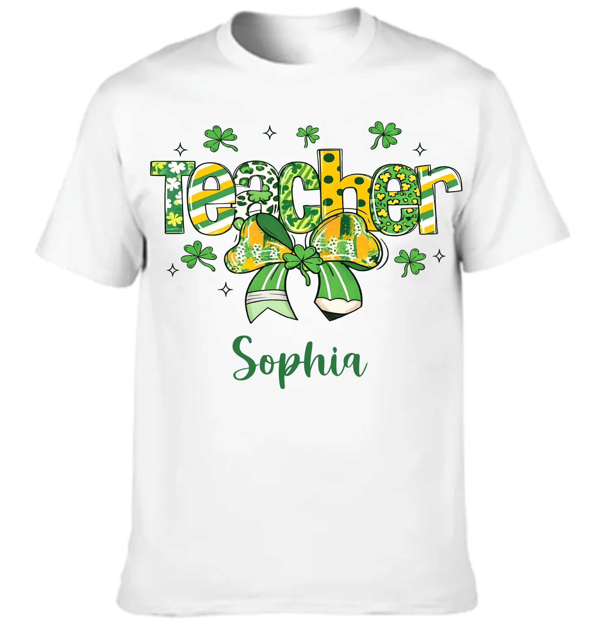 St Patrick's Day Teacher Customized Clothing - Personalized Name - Holiday Celebration Gift