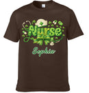 St. Patrick’s Day Personalized Nurse Clothing – Custom Name – Holiday Celebration Gift for Nurses