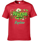 St. Patrick’s Day Personalized Nurse Clothing – Custom Name – Holiday Celebration Gift for Nurses