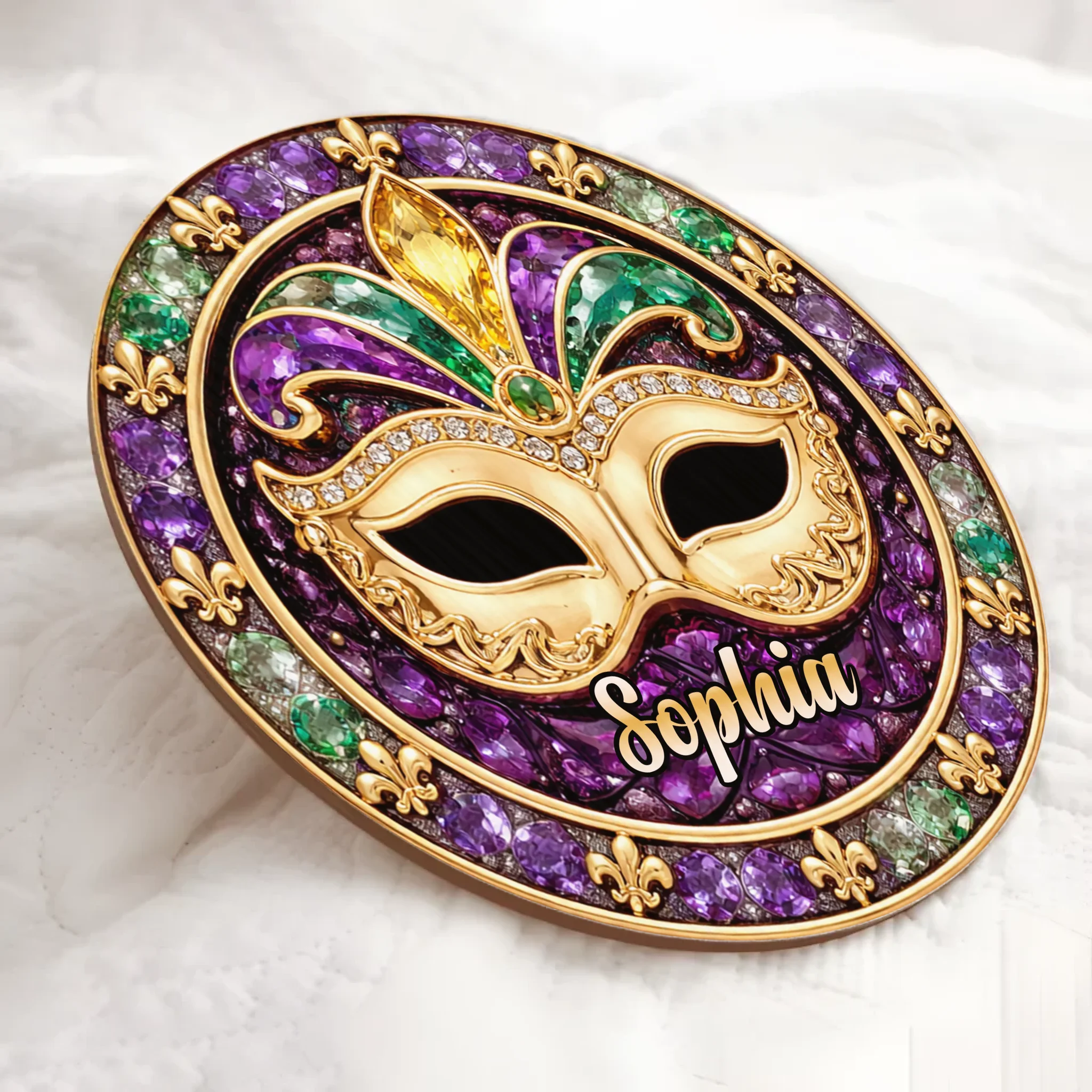 "It's Mardi Gras Y'all" Customized Wooden Doorplates - Personalized Name Door Sign - Gift For Mardi Gras Celebrators