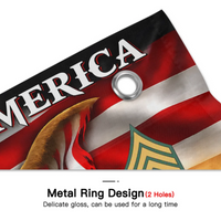 Custom God Bless America 250 Years Flag - Personalized Name, Years And Branch Patriotic Flag - Gift for Veterans, Patriots, Military Families