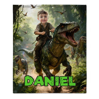 Dinosaur / Spider / Unicorn / Mermaid Theme Customized Photo Blanket - Personalized Photos and Names of Children - Gift for Children, Kids, Grandchildren