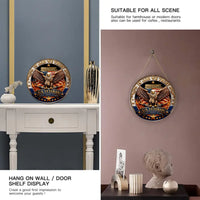 In God We Trust Customized Wooden Doorplates - Personalized Name U.S. Veteran Door Sign - Home Decoration Gifts