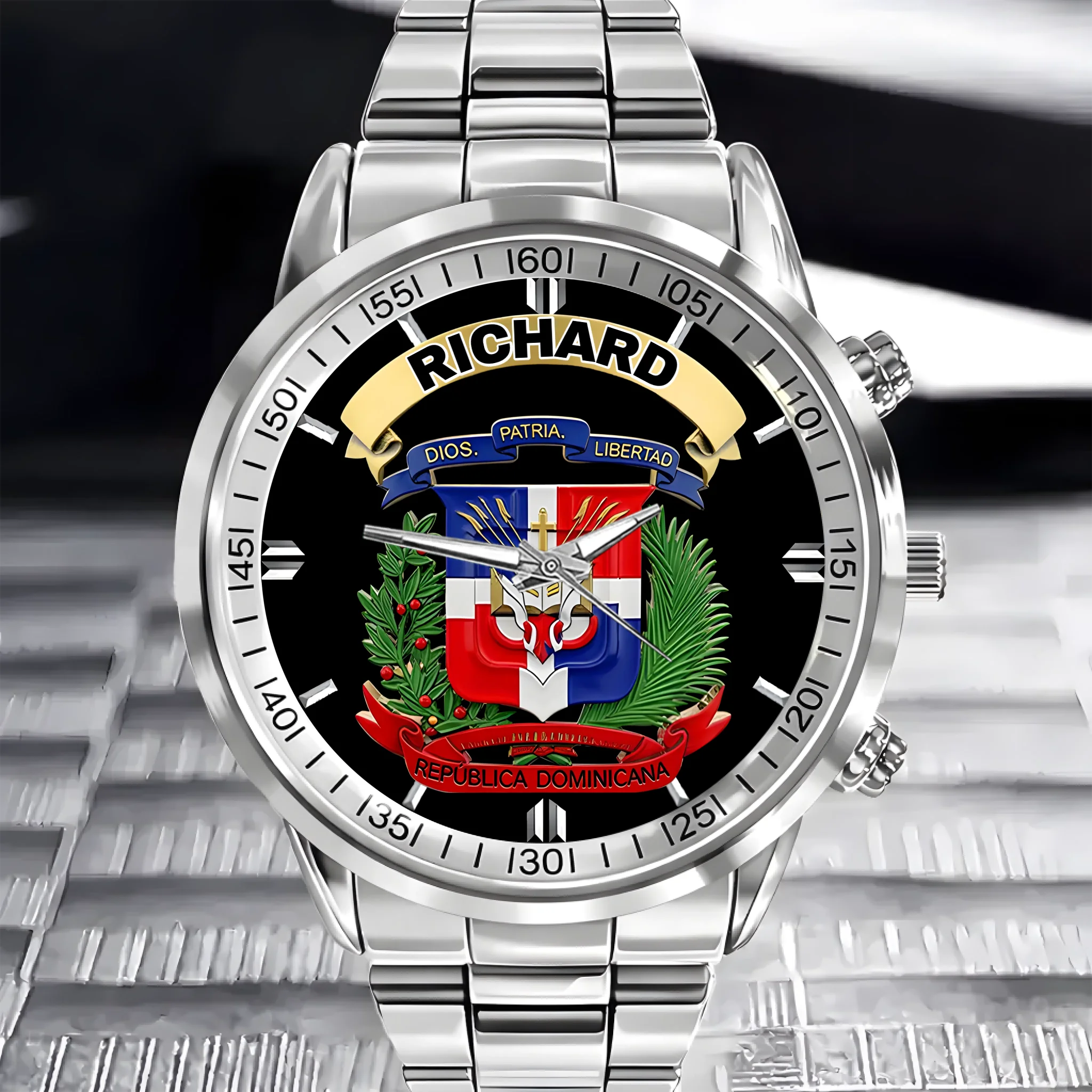 Proud Dominican Customized Watch – Personalized Name - Gift For Him/Her, Expats
