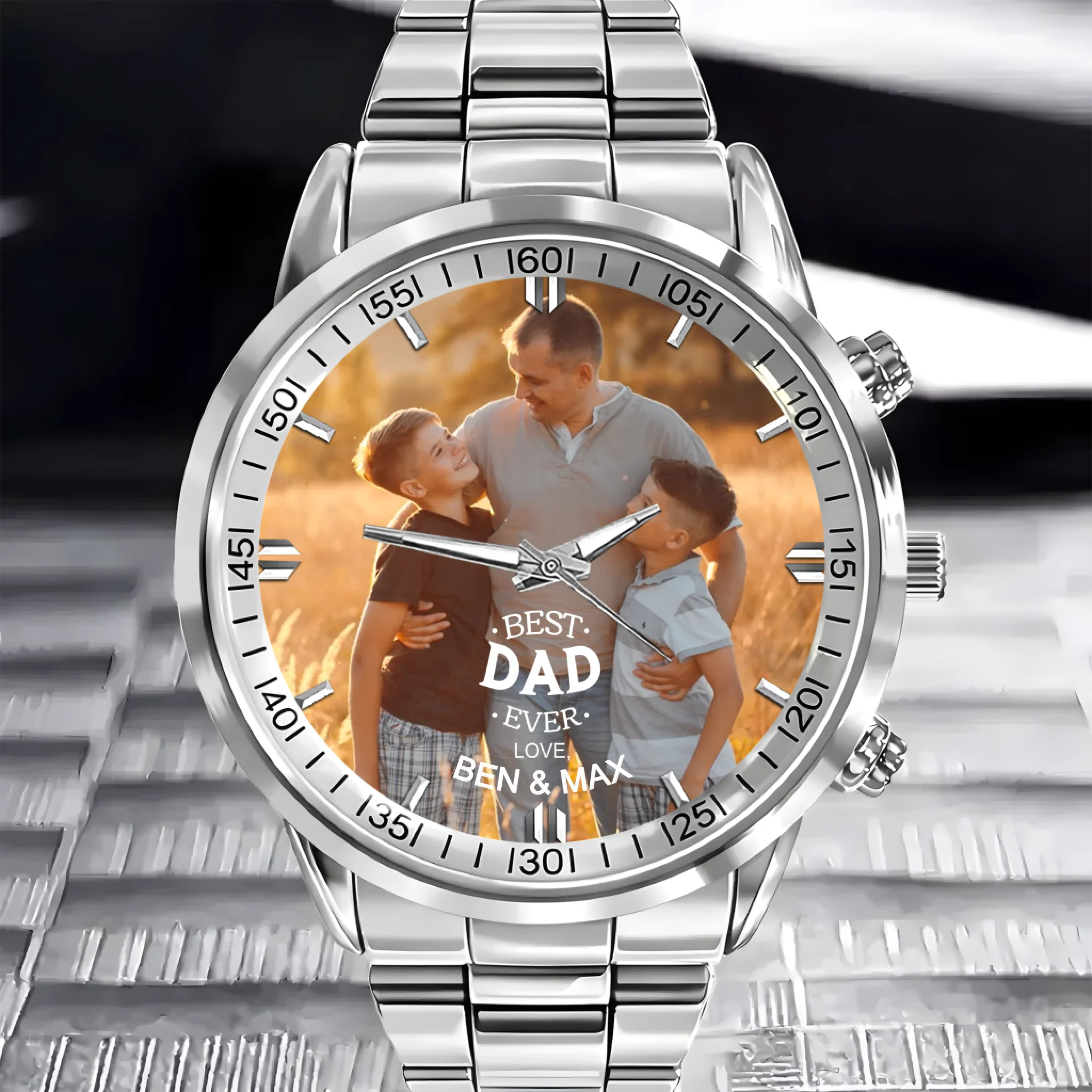 Best Dad Ever - Personalized Photo Watch