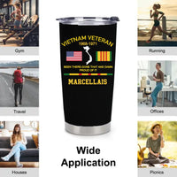 Customized Been There Done That And Damn Proud Of It Vietnam Veteran Thermos Cup - Personalized Name And Year/Period - Gifts For Veterans, Soldiers