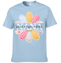Colorful Patchwork Daisy Customized Nana Clothing - Personalized Nickname And Names - Grandma Gift with Grandkids Names