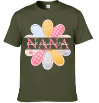 Colorful Patchwork Daisy Customized Nana Clothing - Personalized Nickname And Names - Grandma Gift with Grandkids Names