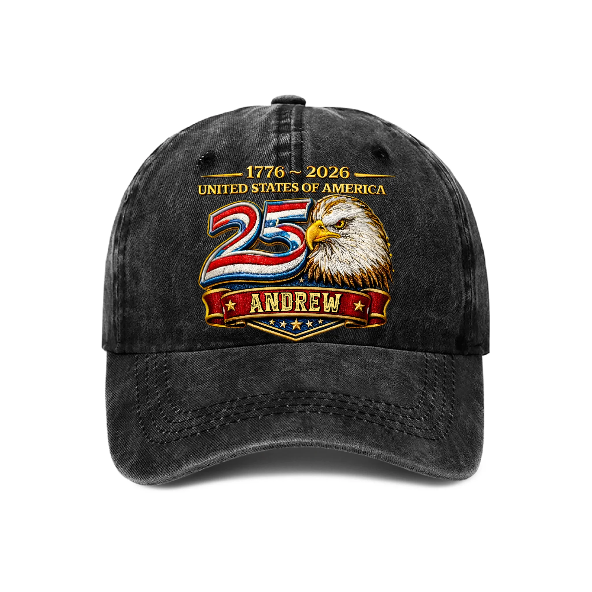 Proud Of Being American Customized Cap - Personalized Name - Gift For Soldiers, Patriots