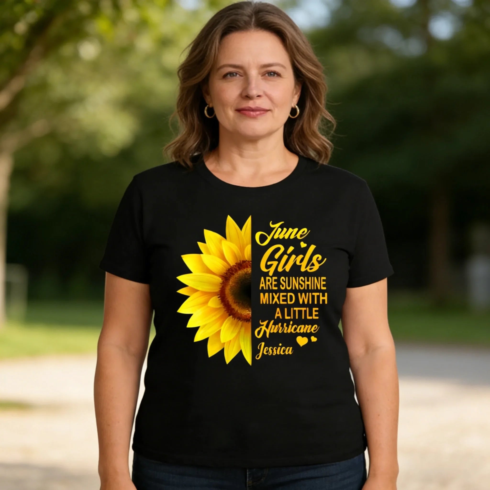 Girls Are Sunshine Mixed With A Little Hurricane Customized Clothing – Personalized Name - Power Gift For Hers