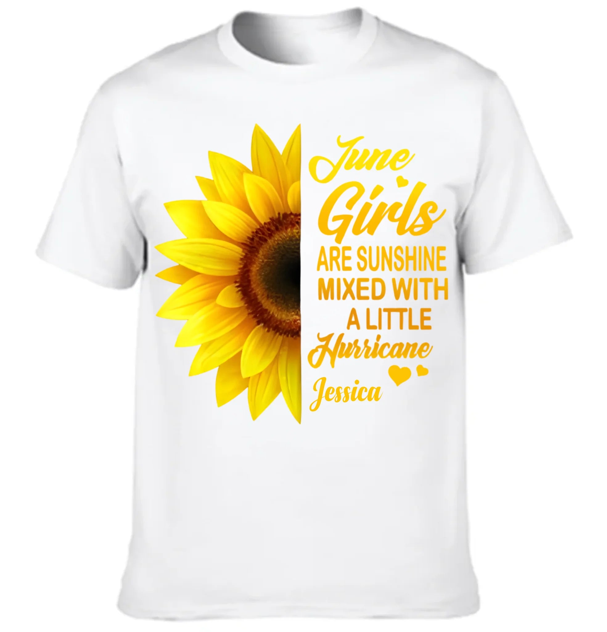 Girls Are Sunshine Mixed With A Little Hurricane Customized Clothing – Personalized Name - Power Gift For Hers