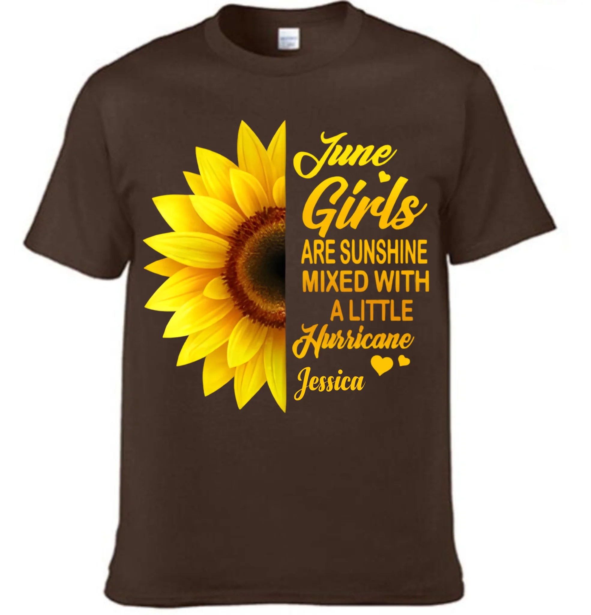 Girls Are Sunshine Mixed With A Little Hurricane Customized Clothing – Personalized Name - Power Gift For Hers