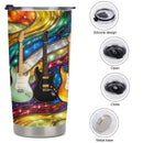 Rock Your Soul Electric Guitars Customized Thermos Cup - Personalized Name - Gifts For Music Lovers