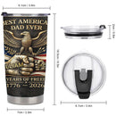 250 Years Of Freedom Customized Thermos Cup - Personalized Name - Gifts For Dad