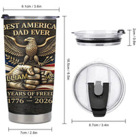 250 Years Of Freedom Customized Thermos Cup - Personalized Name - Gifts For Dad