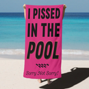 Custom Funny & Naughty Towel – Personalized Color and Text Towel – Vacation Gift for Friends, Family