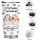 Customized Mother & Daughter Cartoon Thermos Cup - Personalized Names Mother Daughter Keepsake Cup - Gift for Daughter Becoming a Mother