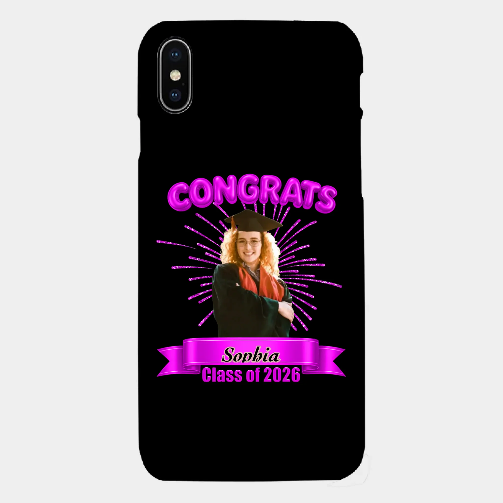 Customized Photo Class Of 2026 Graduation Washed Phone Case - Personalized Photo And Name – Gift For Graduates