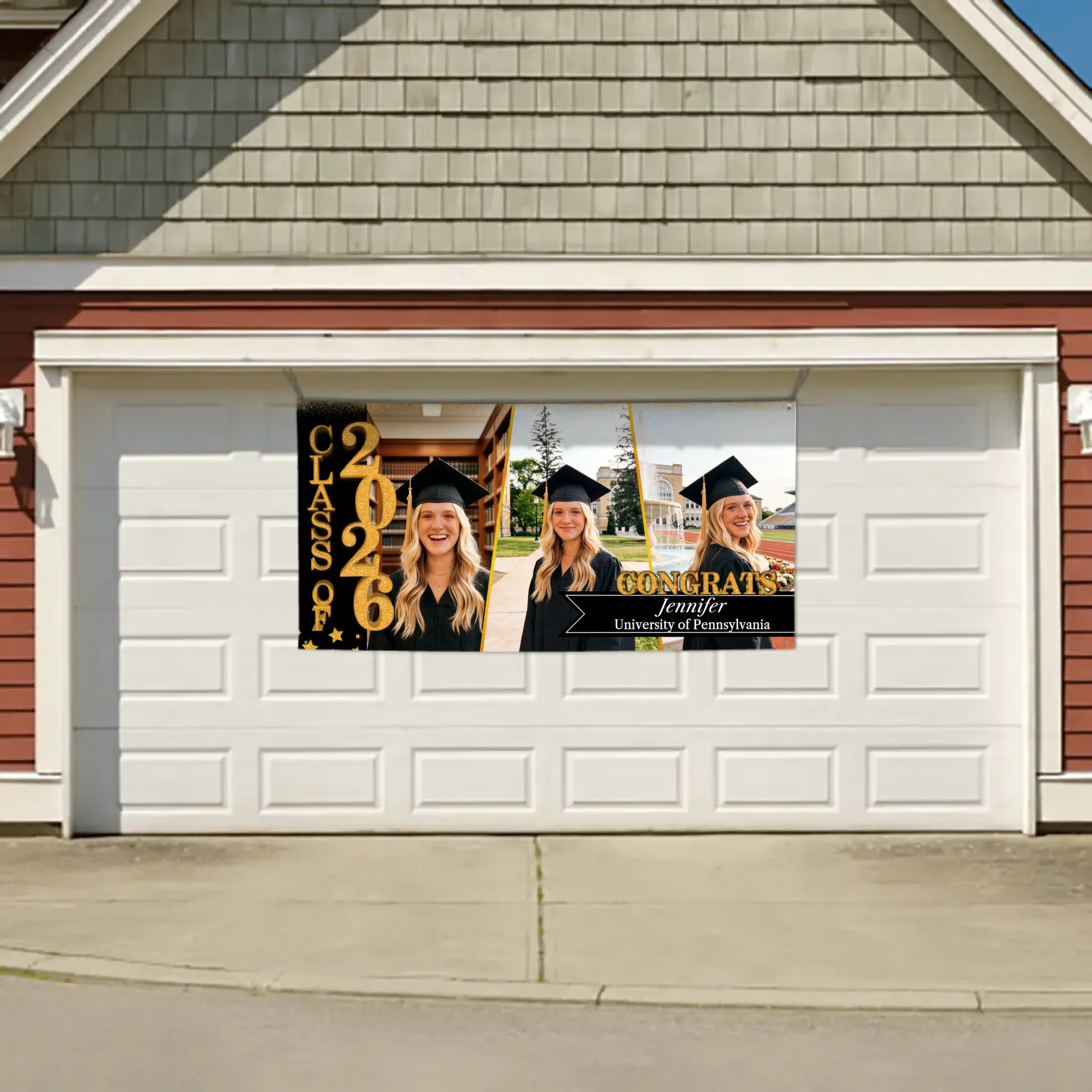 Congratulations Class Of 2026 Customized Graduation Banner - Personalized Photo & Name - Unique Graduation Gift