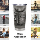 Customized Beloved Officer Thermos Cup - Personalized Name, Number And Role - Gift For Law Enforcement