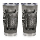 Customized Beloved Officer Thermos Cup - Personalized Name, Number And Role - Gift For Law Enforcement