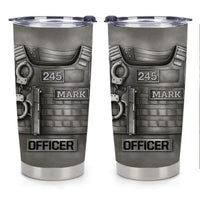 Customized Beloved Officer Thermos Cup - Personalized Name, Number And Role - Gift For Law Enforcement