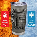 Customized Beloved Officer Thermos Cup - Personalized Name, Number And Role - Gift For Law Enforcement