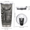 Customized Beloved Officer Thermos Cup - Personalized Name, Number And Role - Gift For Law Enforcement