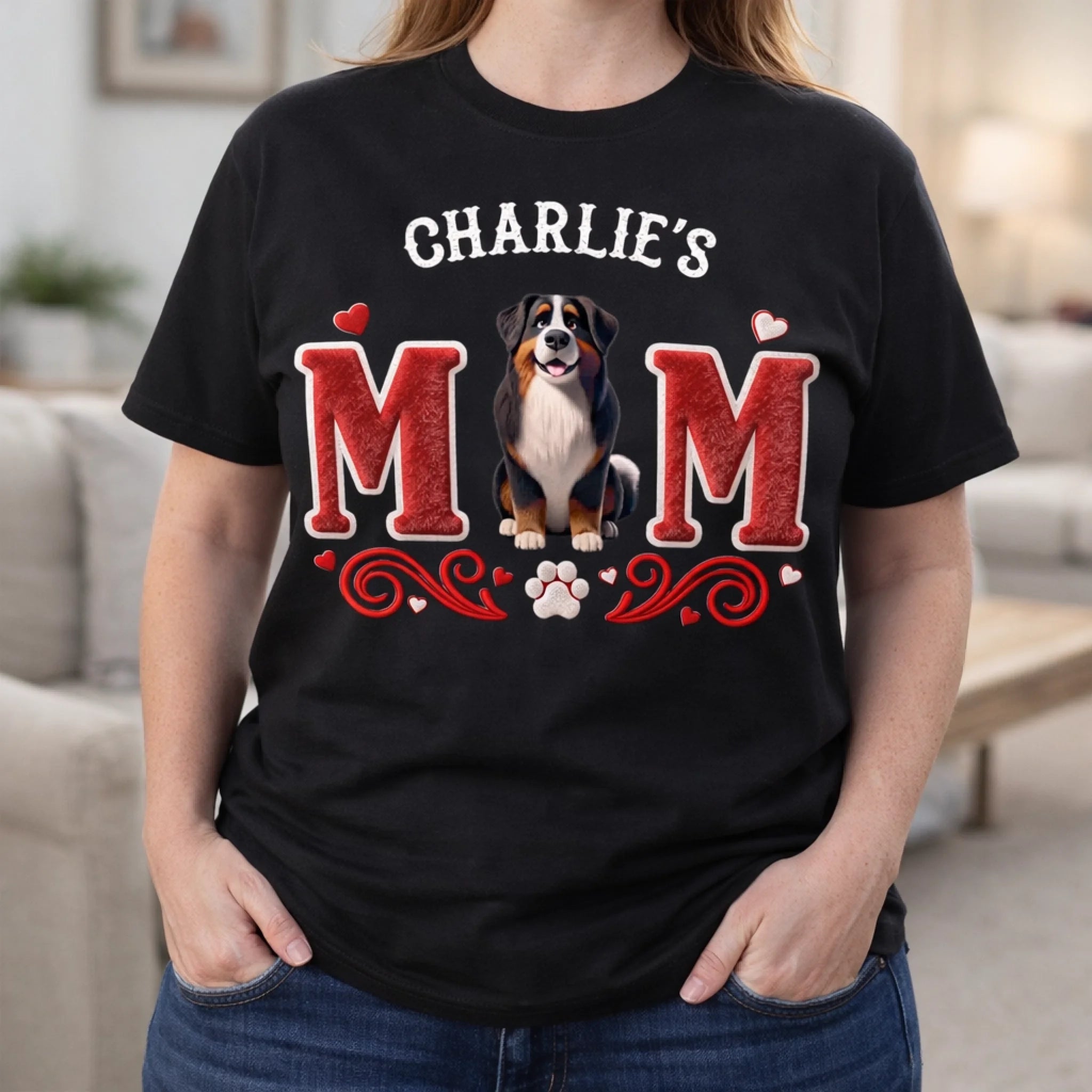 Lucky Pet Mommy Customized Clothing - Personalized Pet Breed And Name - Unique Gift For Pet Owners