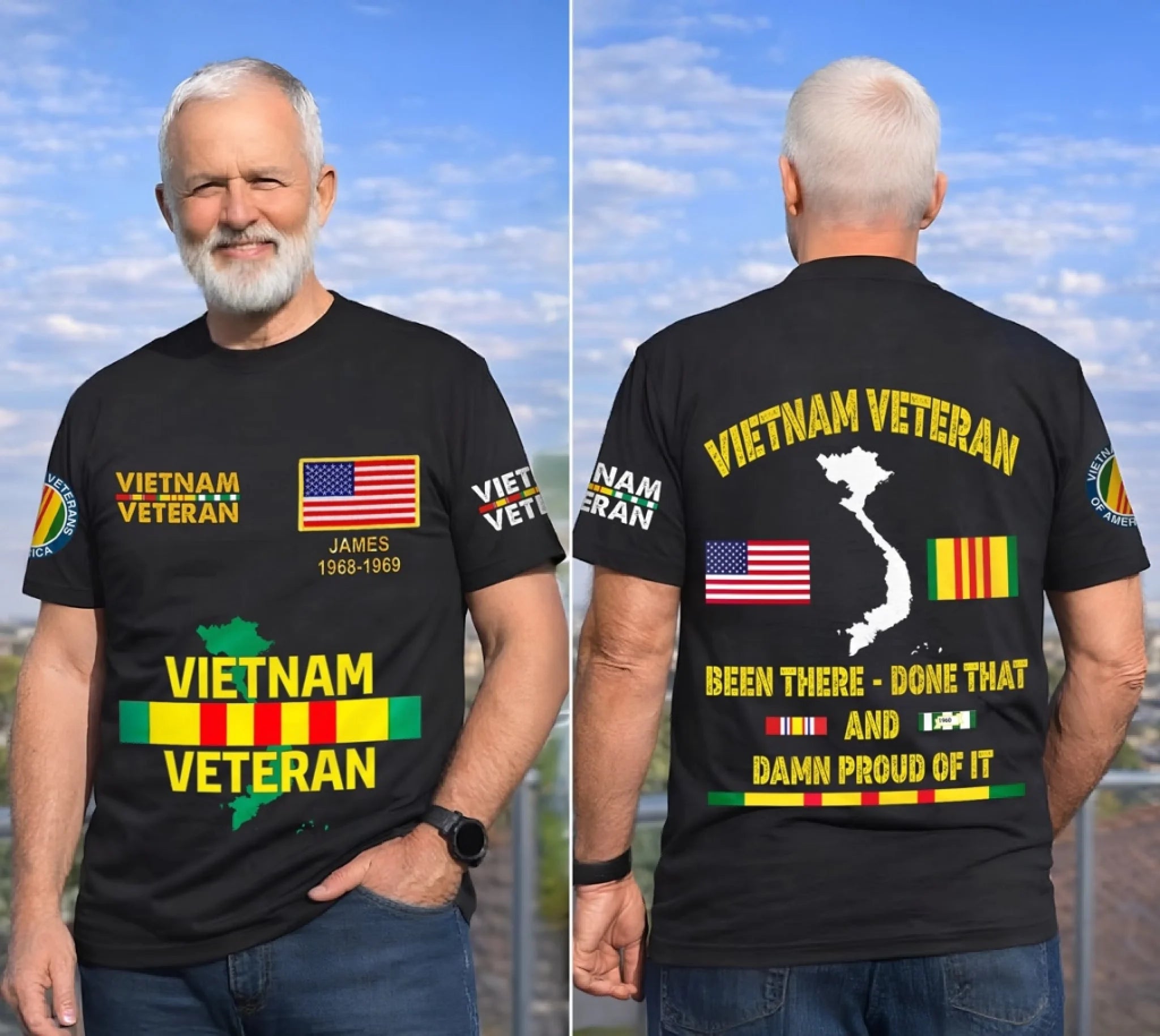 "Proud Of It" Customized Vietnam Veteran All Over Print Clothing - Personalized Name And Year - Gift For Vietnam Veterans